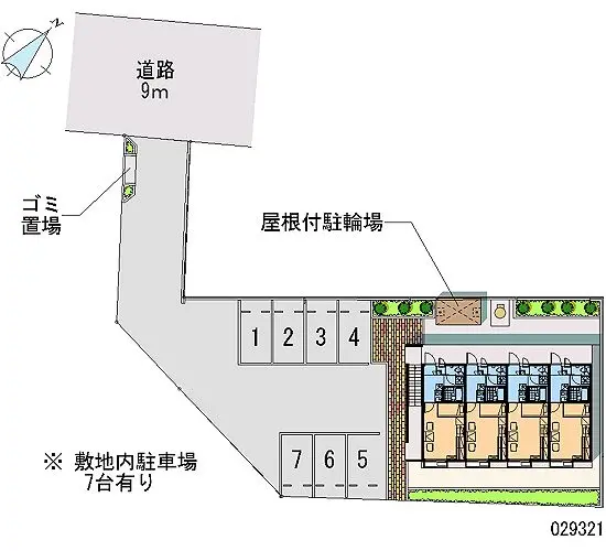 ★手数料０円★桐生市広沢町４丁目　月極駐車場（LP）